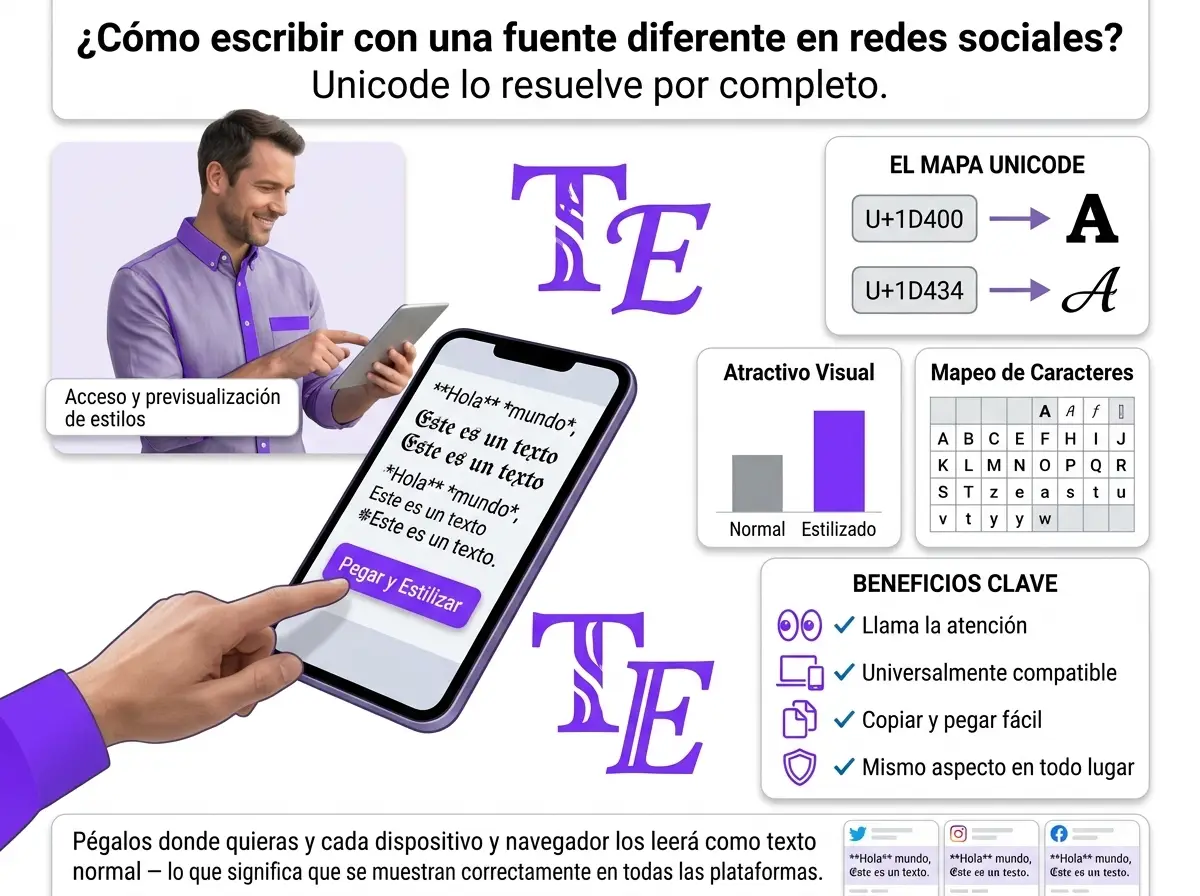 ¿Cómo escribir con una fuente diferente en redes sociales_